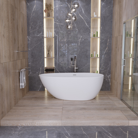 Ванна акриловая Grossman Fly GR-1102M 170х80 отдельностоящая овальная с ножками